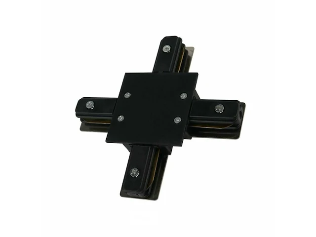 10 x verbinding vorm x voor 1 fase 2 draden railsystem zwart - afbeelding 2 van  3