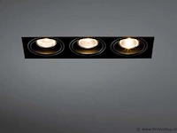10 x verstelbare inbouwspot (ep-3) – gu10 – zwart – verstelbare binnenring - afbeelding 1 van  4