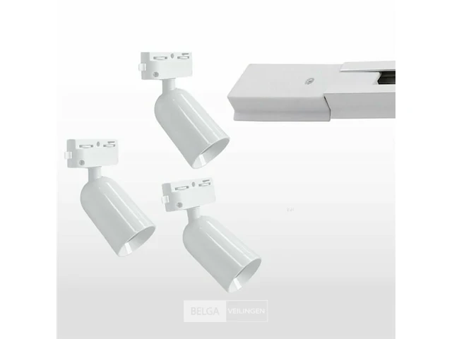 10 x verstelbare railspot met gu10 fitting (wit) - afbeelding 4 van  6