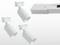 10 x verstelbare railspot met gu10 fitting (wit) - afbeelding 4 van  6