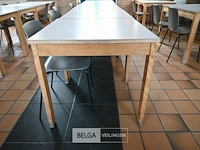 10 x vierkante houten tafel - afbeelding 2 van  4