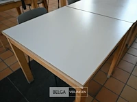 10 x vierkante houten tafel - afbeelding 3 van  4