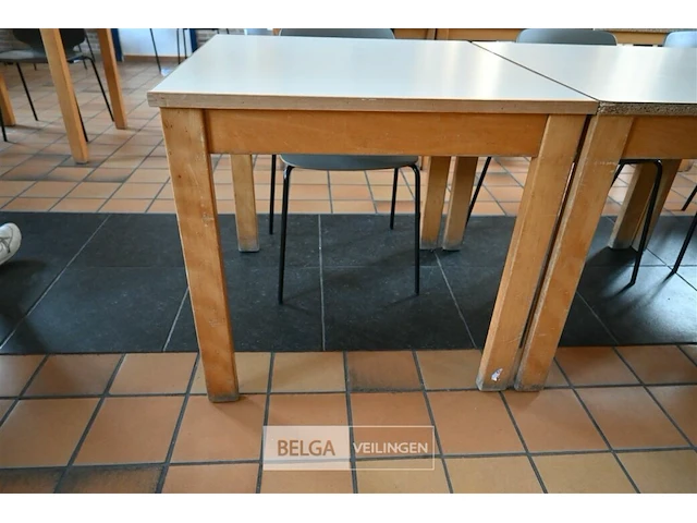 10 x vierkante houten tafel - afbeelding 4 van  4