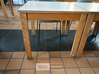 10 x vierkante houten tafel - afbeelding 4 van  4