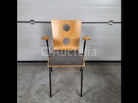 10 x vintage stoel drisag occhio van roel vandebeek voor drisag met armleuning - afbeelding 2 van  6