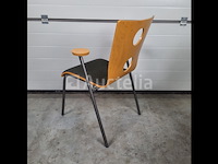 10 x vintage stoel drisag occhio van roel vandebeek voor drisag met armleuning - afbeelding 5 van  6