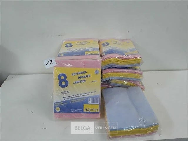 10 x viscoze doekjes 36x38 cm 8 stuks mix kleuren - afbeelding 1 van  3