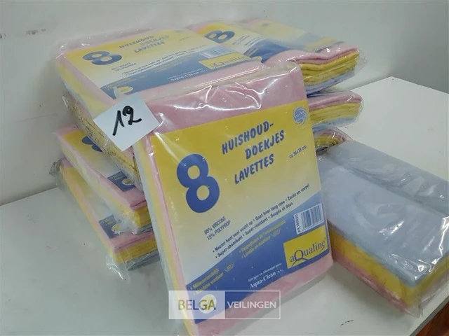 10 x viscoze doekjes 36x38 cm 8 stuks mix kleuren - afbeelding 3 van  3