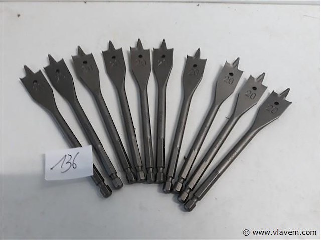10 x vlinderboor 20 mm bit-aansluiting - afbeelding 1 van  2