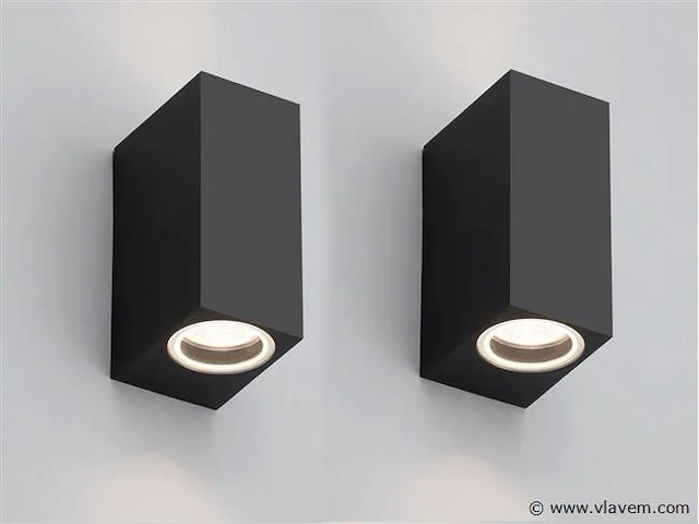 10 x wallight eco 2.0 buiten armatuur zwart - afbeelding 1 van  9