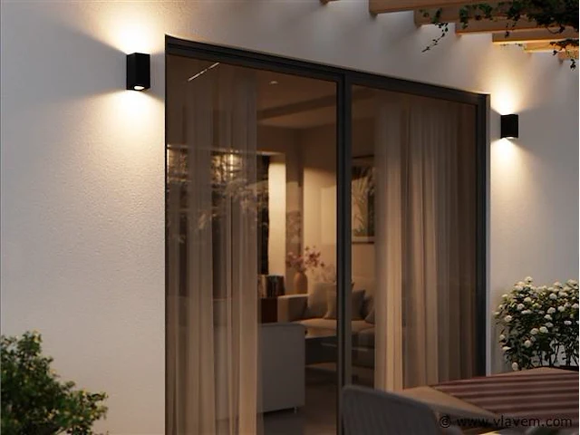 10 x wallight eco 2.0 buiten armatuur zwart - afbeelding 7 van  9