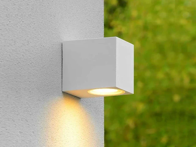 10 x wandlamp modern rechthoekig gu10 fitting zand wit waterdicht - afbeelding 1 van  4