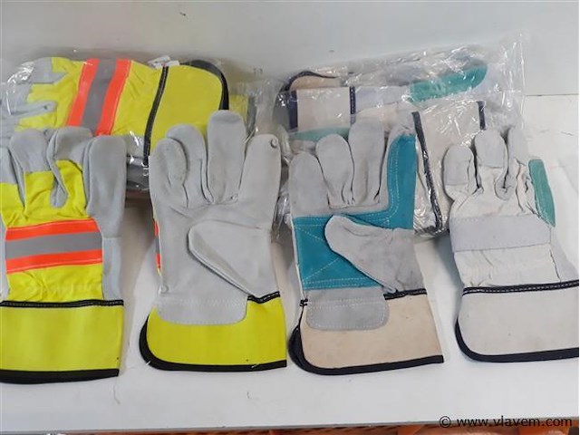 10 x werkhandschoenen uit leder maat 10 xl - afbeelding 2 van  2