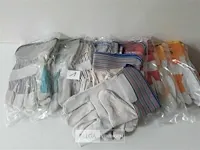 10 x werkhandschoenen uit leder mix modellen maat 10 xl - afbeelding 2 van  2