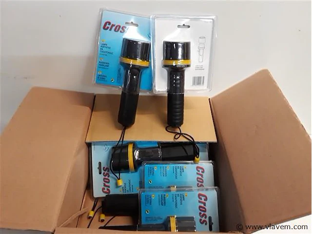 10 x zaklamp halogeenlamp 21 cm - afbeelding 1 van  2