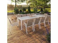 10-zits set in beige staal en gehard glas - afbeelding 2 van  8