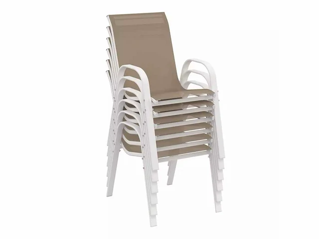 10-zits set in beige staal en gehard glas - afbeelding 5 van  8