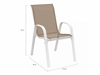 10-zits set in beige staal en gehard glas - afbeelding 7 van  8
