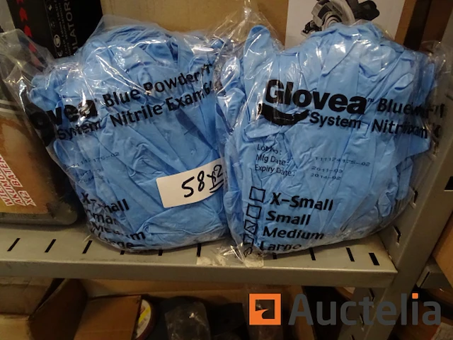 100 (+/-) paar glovea latex handschoenen (2 zakjes) - afbeelding 1 van  4