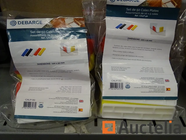 100 debarge calp-50 platte wiggen (2 zakjes van 50 stuks) - afbeelding 2 van  6