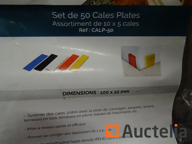100 debarge calp-50 platte wiggen (2 zakjes van 50 stuks) - afbeelding 5 van  6