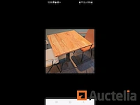 100 massieve acaciahouten restauranttafels - afbeelding 1 van  4
