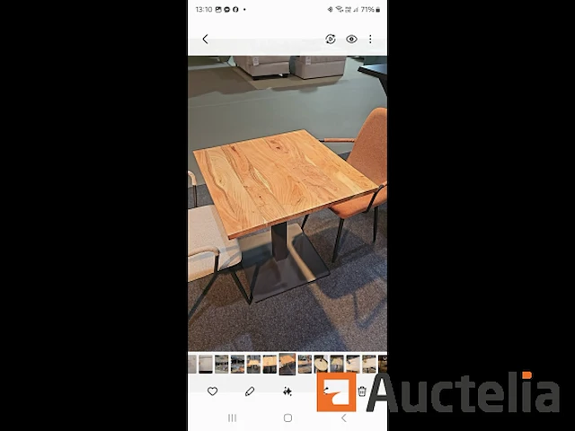 100 massieve acaciahouten restauranttafels - afbeelding 4 van  4
