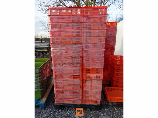 100 opbergdozen kunststof gesloten bodem, opengewerkte wanden (2 pallets ) - afbeelding 5 van  5