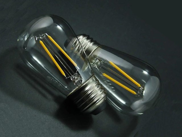 100 x 2w 2700k e27 st45 filament shockproof led bulb - afbeelding 7 van  9