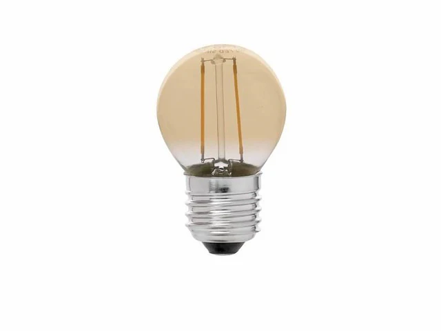 100 x 2w e27 g45 amber glas filament led bulb 2000k - afbeelding 3 van  3