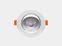 100 x 4.9w smd led inbouwspot 3000k mat wit met lens - afbeelding 1 van  5