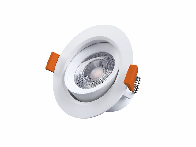 100 x 4.9w smd led inbouwspot 3000k mat wit met lens - afbeelding 1 van  4