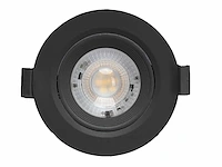 100 x 4.9w smd led inbouwspot 3000k mat zwart met lens - afbeelding 4 van  6