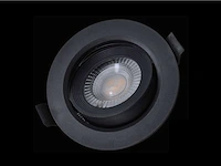 100 x 4.9w smd led inbouwspot 3000k mat zwart met lens - afbeelding 5 van  6