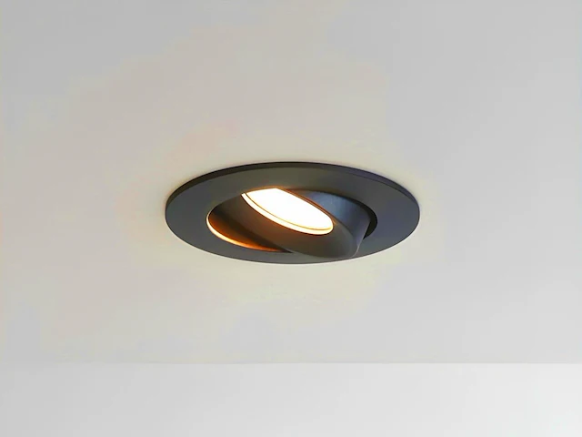 100 x 4.9w smd led inbouwspot 3000k zwart met lens - afbeelding 3 van  6