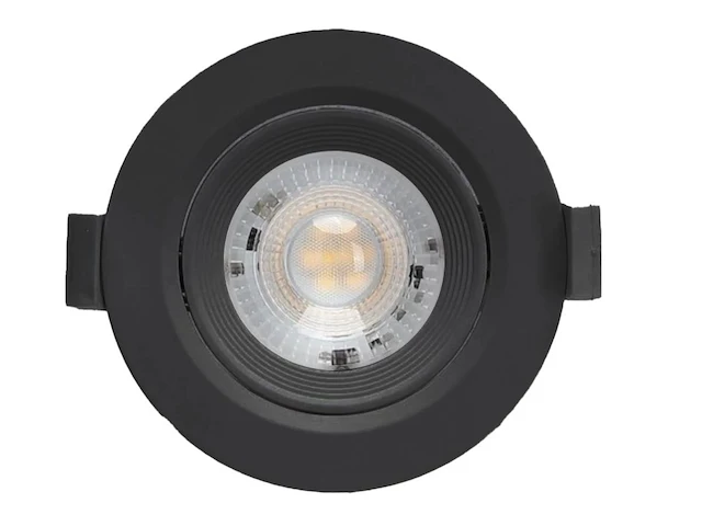 100 x 4.9w smd led inbouwspot 3000k zwart met lens - afbeelding 4 van  6