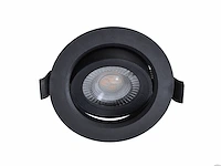 100 x 4.9w smd led inbouwspot 6000k zwart met lens - afbeelding 1 van  6
