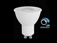 100 x 7w gu10 led spot dimbaar met lens 6500k - afbeelding 1 van  2