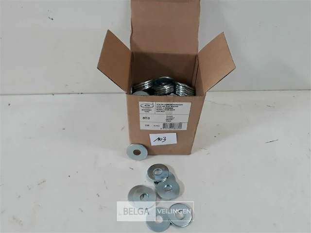100 x carrosserie rondel verzinkt m10x30 - afbeelding 1 van  3