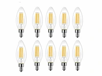 100 x filamentlamp c35 - 6w - led - e14 - dimbaar - 2700k (warm wit) - afbeelding 2 van  3