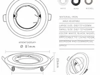 100 x gu10 fitting armatuur met lamphouder (zilver) - afbeelding 7 van  7