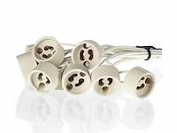 100 x gu10 fitting – keramische lamphouder – ip20 - afbeelding 1 van  1