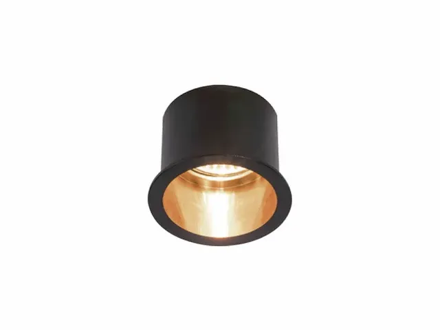 100 x gu10 inbouw design armatuur cilinder zand goud en zwart - afbeelding 1 van  3