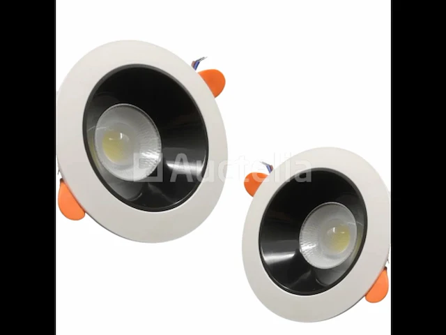 100 x gu10 inbouwlamp – verstelbaar – rond – zwart/wit – ip20 - afbeelding 3 van  4