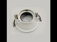 100 x gu10 inbouwspot – rond – zwart/wit – ip20 - afbeelding 1 van  4