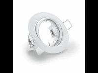 100 x gu10 inbouwspot – verstelbaar – met lamphouder – wit – rond – ip20 - afbeelding 4 van  5