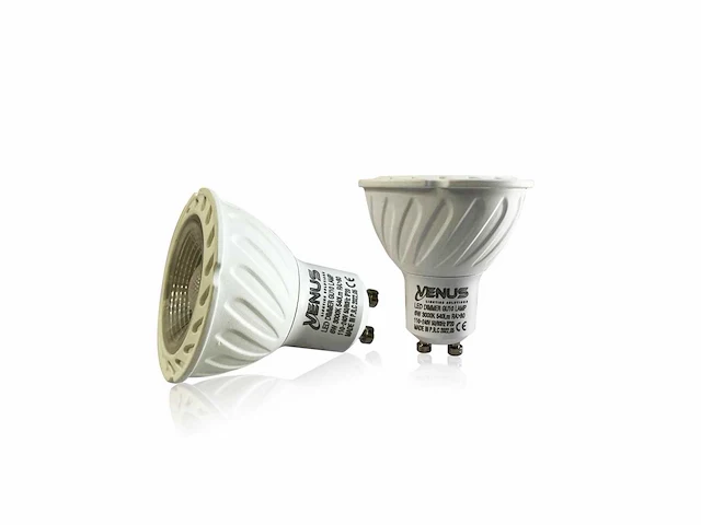 100 x gu10 led spot - 6w - dimbaar - 6500k koud wit - afbeelding 2 van  5