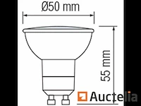 100 x gu10 led spot 3000k - 6w - dimbaar - afbeelding 1 van  5