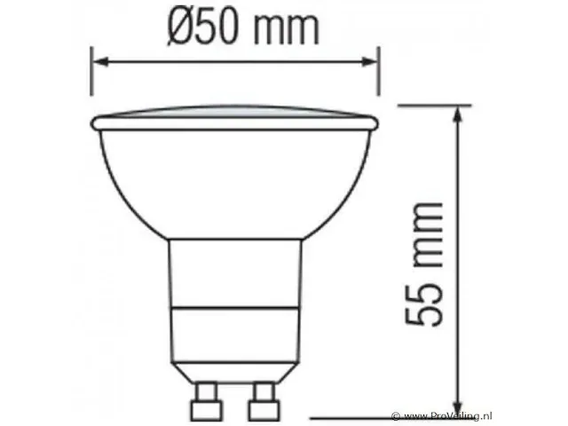 100 x gu10 led spot 3000k - 6w - dimbaar - afbeelding 3 van  5