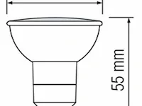 100 x gu10 led spot 3000k - 6w - dimbaar - afbeelding 3 van  5